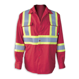 Hi-Vis FR Work Shirts With 4" Striping by Big K Clothing - BK555FRI-4
