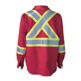 Hi-Vis FR Work Shirts With 4" Striping by Big K Clothing - BK555FRI-4