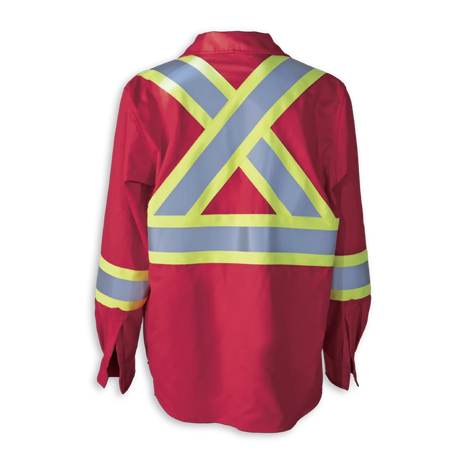Hi-Vis FR Work Shirts With 4" Striping by Big K Clothing - BK555FRI-4