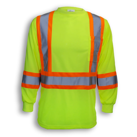 Hi-Vis Poly/Cotton Traffic Safety Shirt by Big K Clothing - Style BK3500