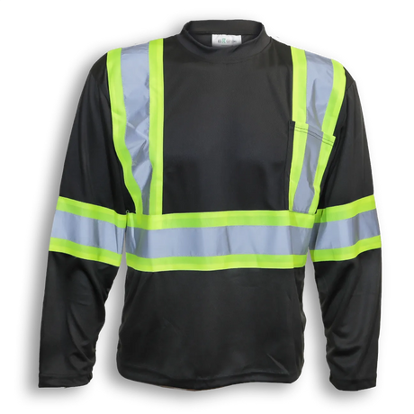 Hi-Vis Polyester Wicking Long Sleeve T-Shirt by Big K Clothing - Style BK2008
