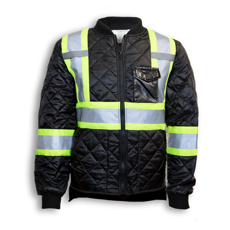 Hi-Vis Quilted Polyester Traffic Safety Jacket by Big K Clothing - Style BK895
