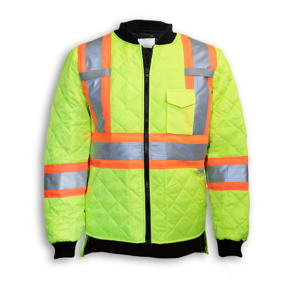 Hi-Vis Quilted Polyester Traffic Safety Jacket by Big K Clothing - Style BK895