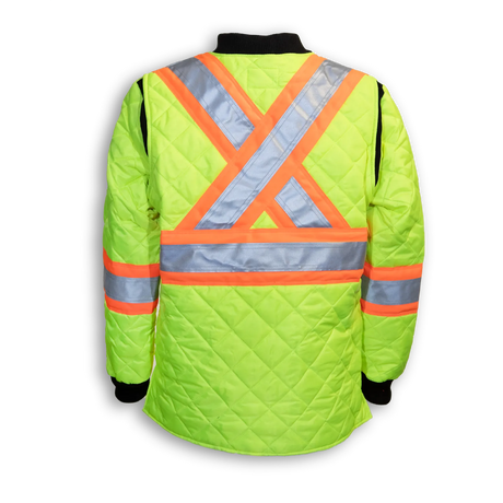 Hi-Vis Quilted Polyester Traffic Safety Jacket by Big K Clothing - Style BK895