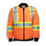 Hi-Vis Quilted Polyester Traffic Safety Jacket by Big K Clothing - Style BK895