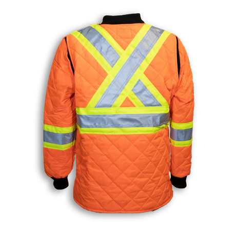 Hi-Vis Quilted Polyester Traffic Safety Jacket by Big K Clothing - Style BK895