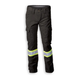 Woman’s Hi-Vis Black Polyester/Cotton Cargo Pants by Big K Clothing - Style BK908BLKW