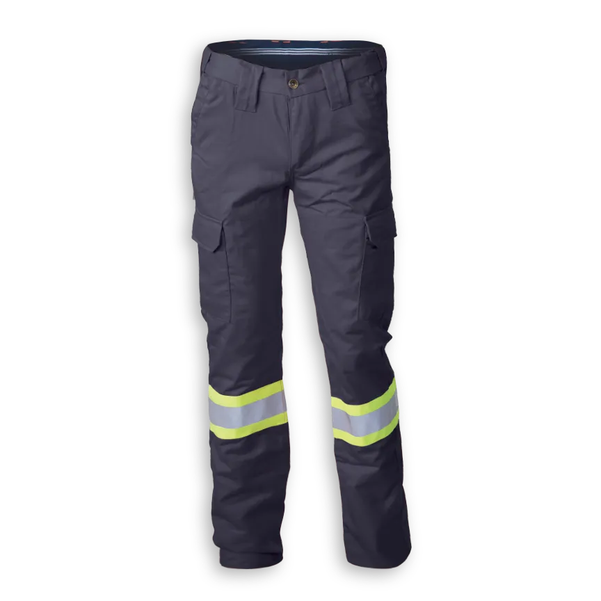 Woman’s Hi-Vis Navy Polyester/Cotton Cargo Pants by Big K Clothing - Style BK908NVW