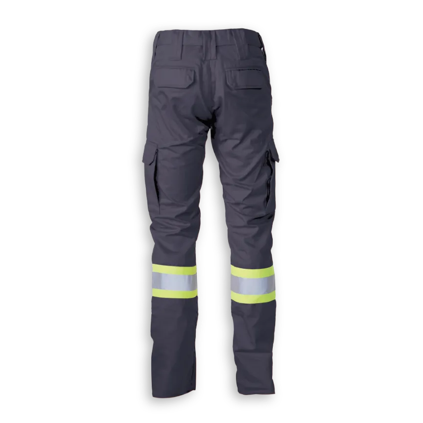 Woman’s Hi-Vis Navy Polyester/Cotton Cargo Pants by Big K Clothing - Style BK908NVW