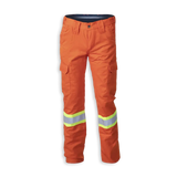 Woman’s Hi-Vis Orange Polyester/Cotton Cargo Pants by Big K Clothing - Style BK908ORGW
