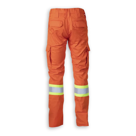 Woman’s Hi-Vis Orange Polyester/Cotton Cargo Pants by Big K Clothing - Style BK908ORGW