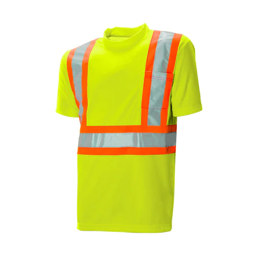 Hi-Vis Short Sleeve Polyester T-Shirt by Ground Force - Style TT1