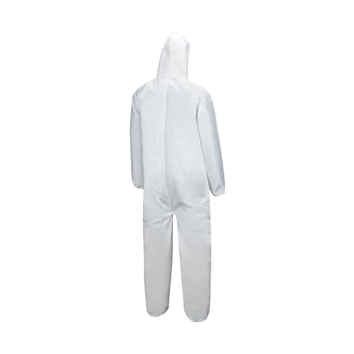 White Disposable Microporous Coveralls by Wasip - Style C752711XX