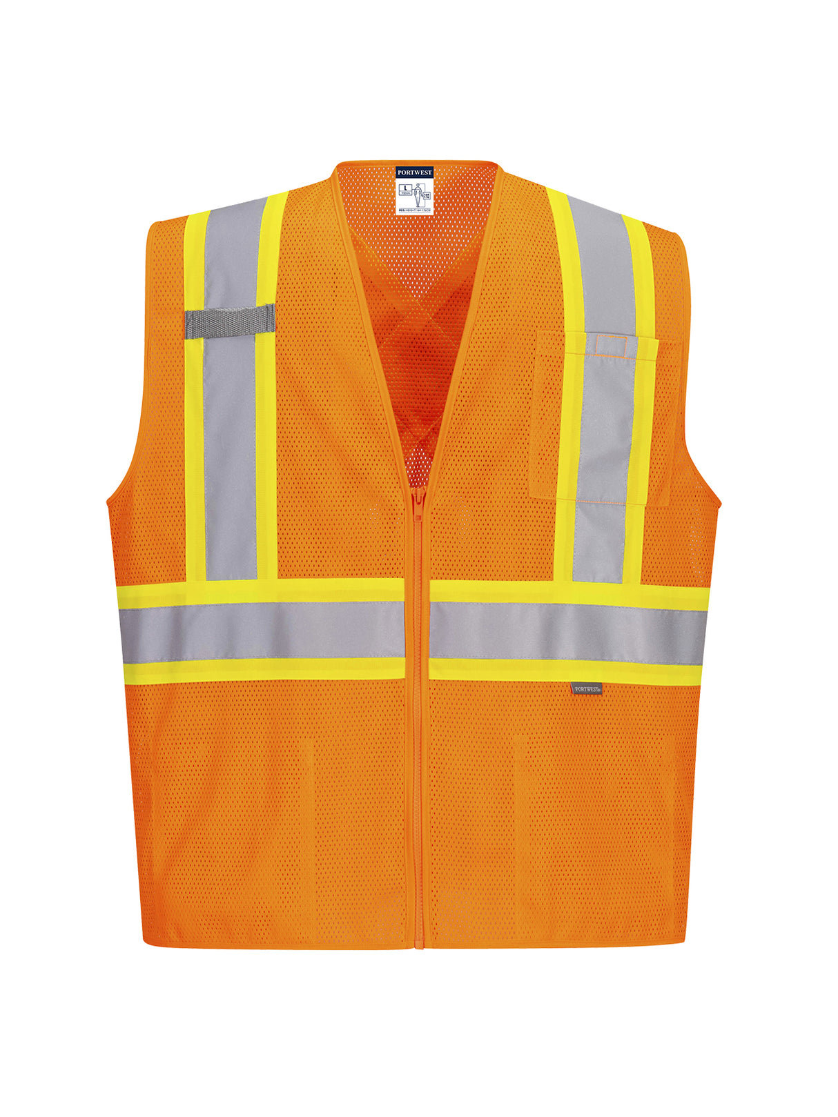 Hi-Vis Safety Vest with Zipper Front by Portwest - Style CA101