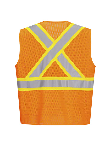 Hi-Vis Safety Vest with Zipper Front by Portwest - Style CA101