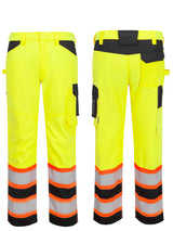Hi-Vis Contrast Tape Work Pants by Portwest - Style CA241