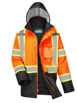 Hi-Vis Contrast Tape Winter Jacket by Portwest - Style CA369
