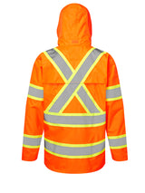 Hi-Vis Contrast Striped Rain Jacket by Portwest, Style CA400