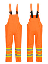 Hi-Vis Contrast Striped Rain Bib & Brace by Portwest - Style CA449