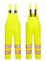 Hi-Vis Contrast Striped Rain Bib & Brace by Portwest - Style CA449