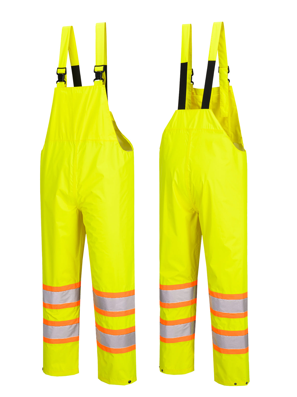Hi-Vis Contrast Striped Rain Bib & Brace by Portwest - Style CA449
