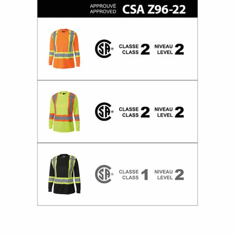 Women's High-Vis Long Sleeve T-Shirt by Jackfield - Style 11-665R