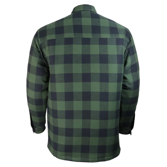 Forest Green Flannel Lined Shirt by Gatts Workwear - Style 626D