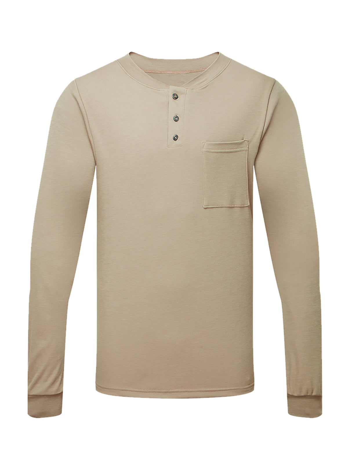 Front Line 6.9 oz Henley Long Sleeve Shirt by IFR Workwear - Style 660