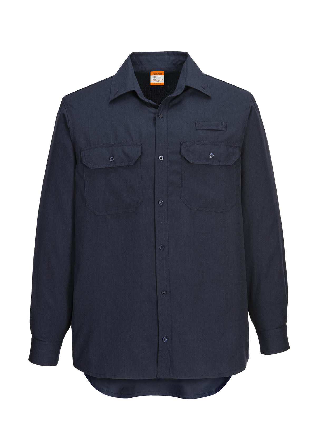Navy Portflame Plus Vented FR Shirt by Portwest - Style FR705NA