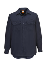 Navy Portflame Plus Vented FR Shirt by Portwest - Style FR705NA