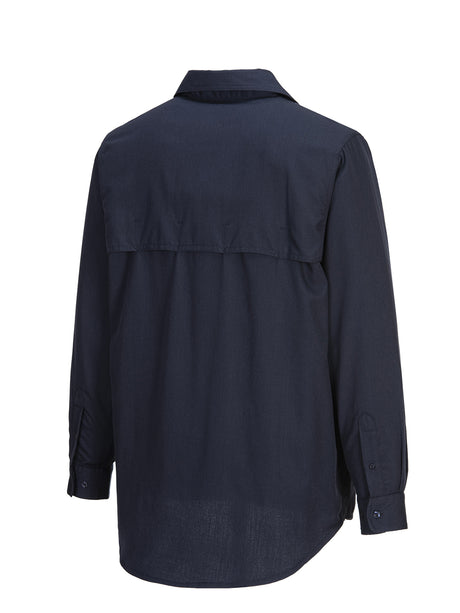 Navy Portflame Plus Vented FR Shirt by Portwest - Style FR705NA