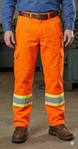 Rasco Orange FR 88/12 Cargo Pants with 4" Reflective Trim - Style FR9005COH
