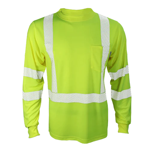 Hi-Visibility Long Sleeve Shirt By GATTS Workwear - Style STX2LS