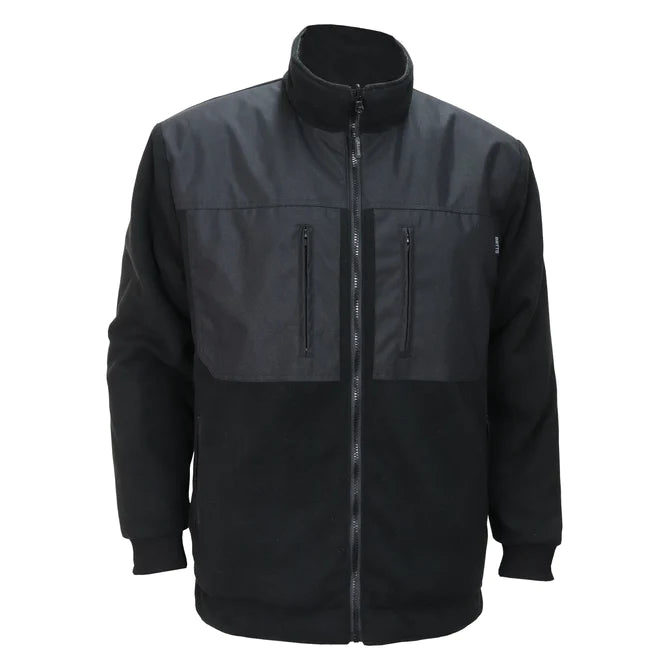 Black 4-In-1 Water Resistant Jacket with Reversable/Removable Liner - Style 830