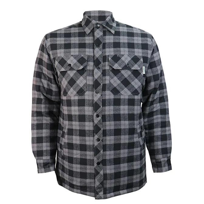 Grey Black Flannel Lined Shirt by Gatts Workwear - Style 626D