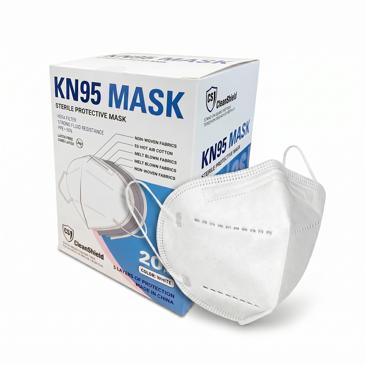 KN95 Disposable Face Mask for Industrial Use, 20 per Box
