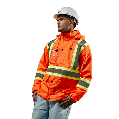 CX2 Hi-Vis Raincoat with Detachable Hood Style L01205