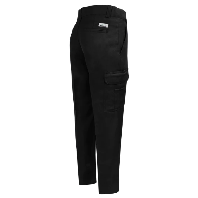 Uniform Cargo Pant w Flexible Waist by GATTS Workwear Style MG 011 Black 40 Unhemmed