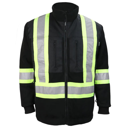 Hi-Vis 4-In-1 Water Resistant Jacket with Reversible/Removable Liner - Style 830X4