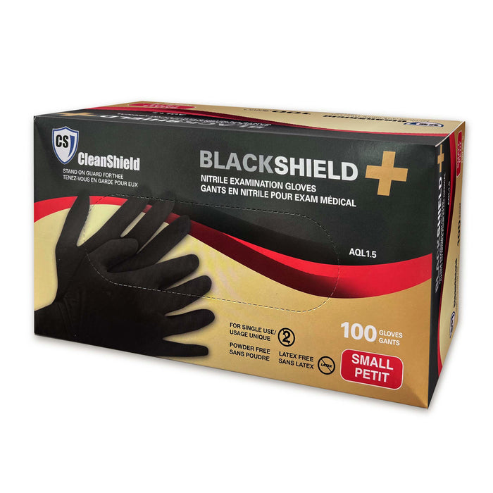 Black Shield+ Nitrile Examination Gloves Style NBL65 6 Mil