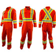 Orange High Visibility Coverall with 4 inch striping by Atlas Workwear