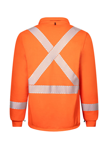 Segmented Striped Fleece Full Zip Jacket By IFR Workwear - Style OSO329