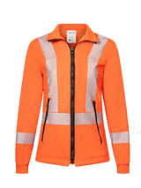 Women's Segmented Striped Fleece Full Zip Jacket - Style 474