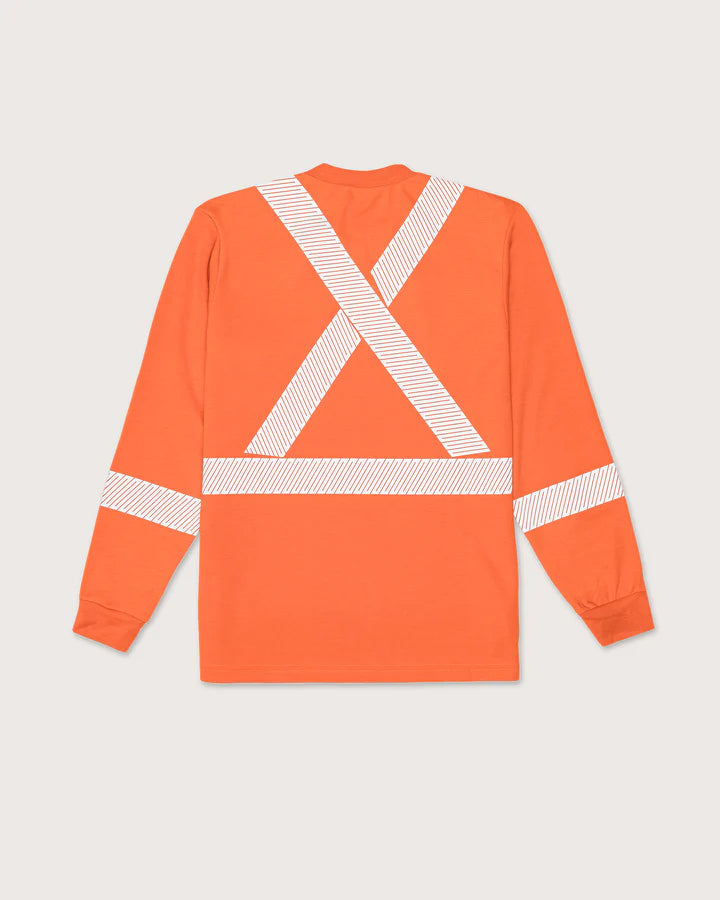 Orange FR Inherent Shirt with Segmented Trim - Style FR0337