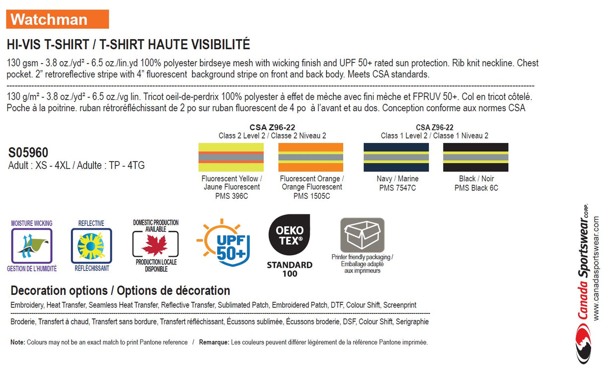 CX2 Watchman Hi-Vis T-Shirt - Style S05960