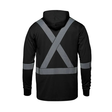 CX2 Glow Hi-Vis Long Sleeve Hooded T-Shirt with Segmented Stripes - Style S05985