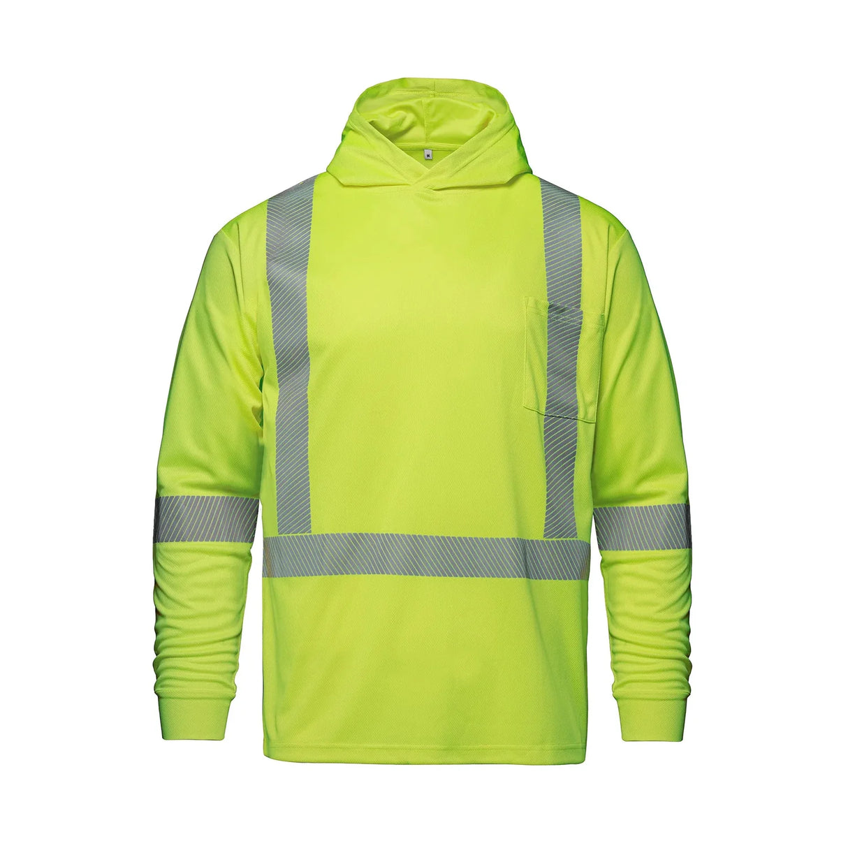 CX2 Glow Hi-Vis Long Sleeve Hooded T-Shirt with Segmented Stripes - Style S05985