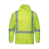 CX2 Glow Hi-Vis Long Sleeve Hooded T-Shirt with Segmented Stripes - Style S05985