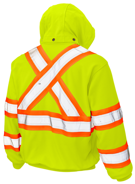 Full Zip Unlined Fleece Safety Hoodie by Tough Duck - Style S494