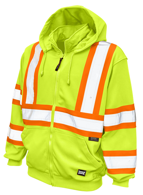 Full Zip Unlined Fleece Safety Hoodie by Tough Duck - Style S494